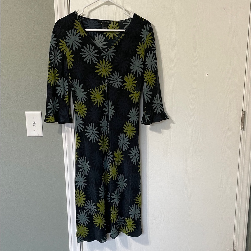 The Limited Silk Midi Dress Vtg Y2K Babydoll Bell Sleeve Size 6 Fairy Whimsigoth - Picture 1 of 9